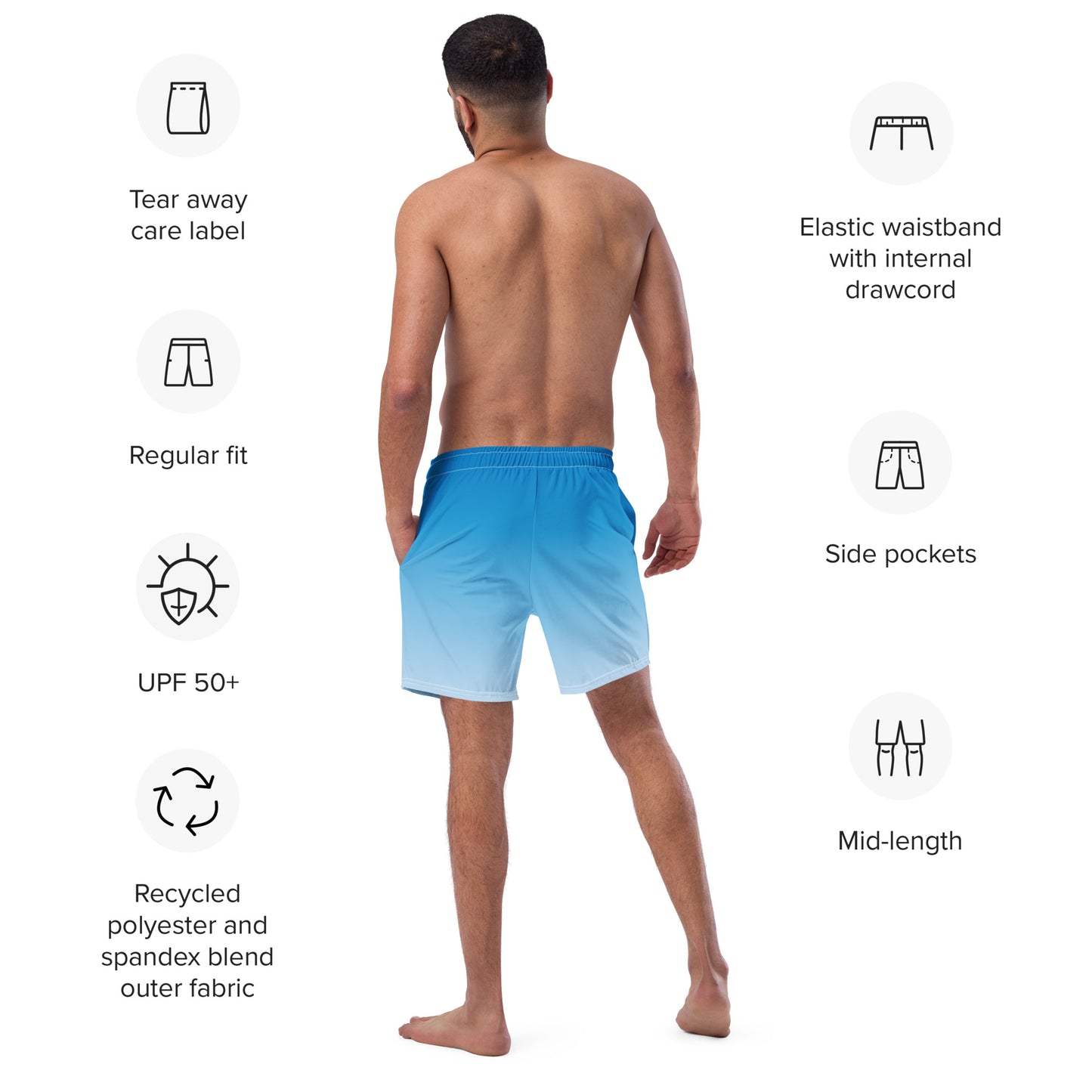 Blue Sky Swim Trunks