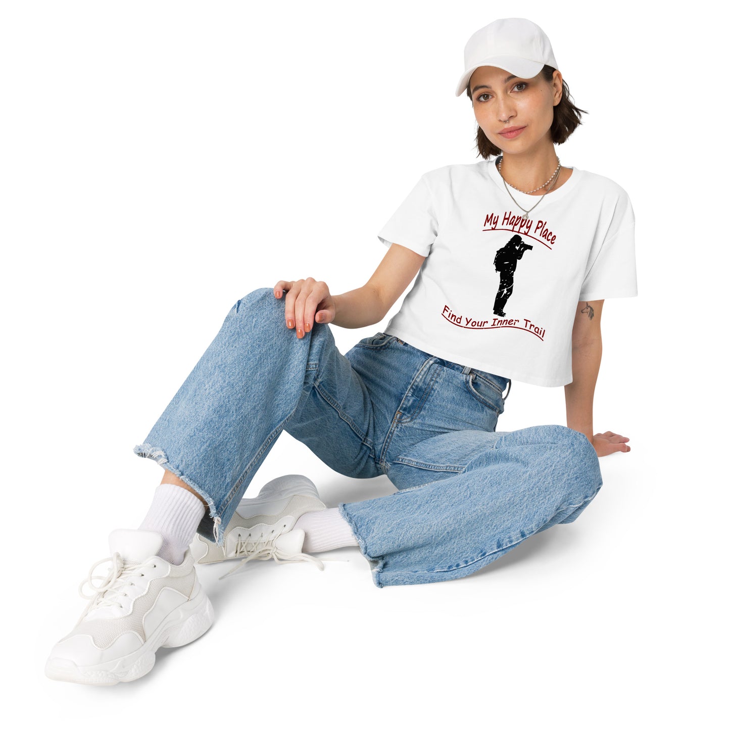 Women’s crop top - Standing Photographer - Distressed Look