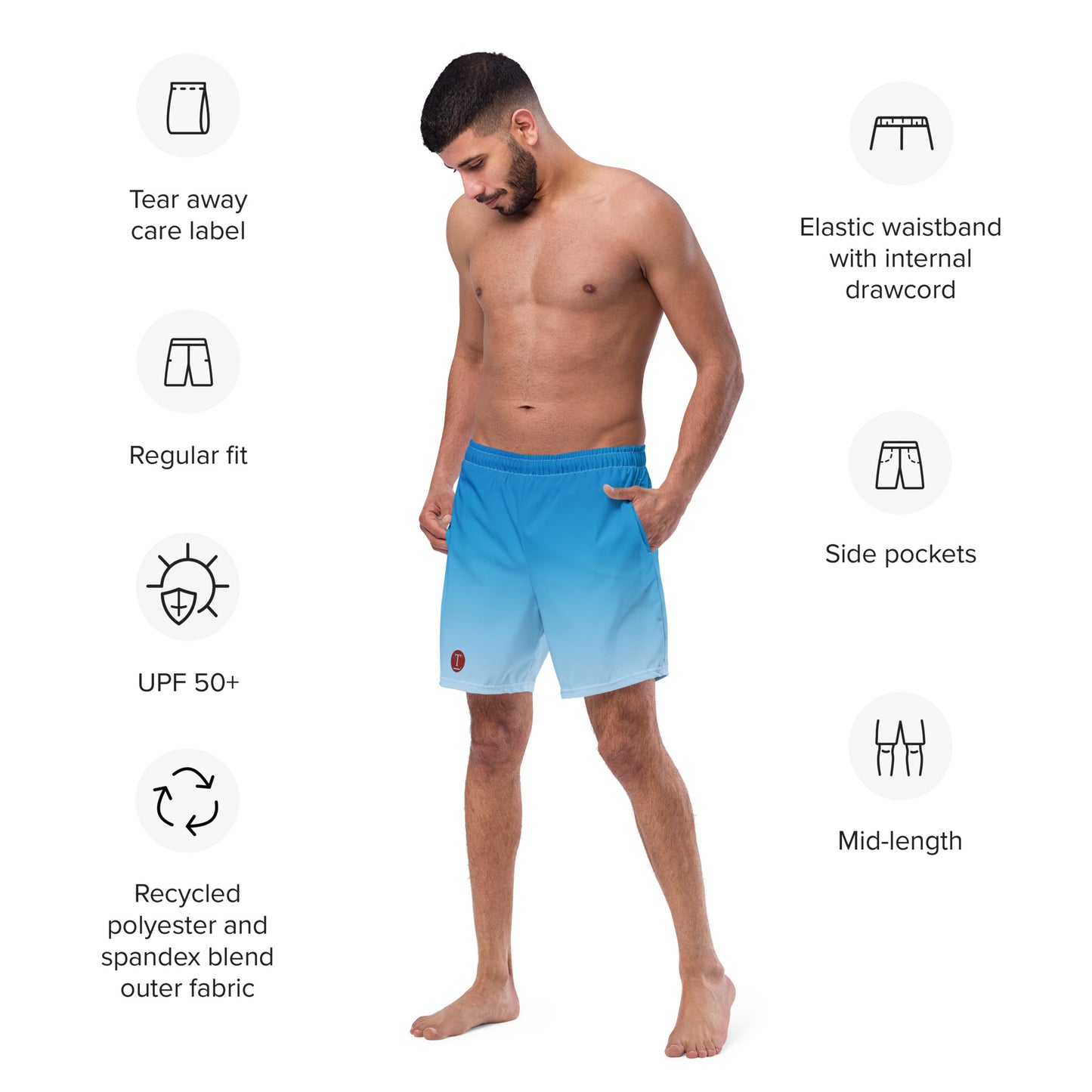 Blue Sky Swim Trunks