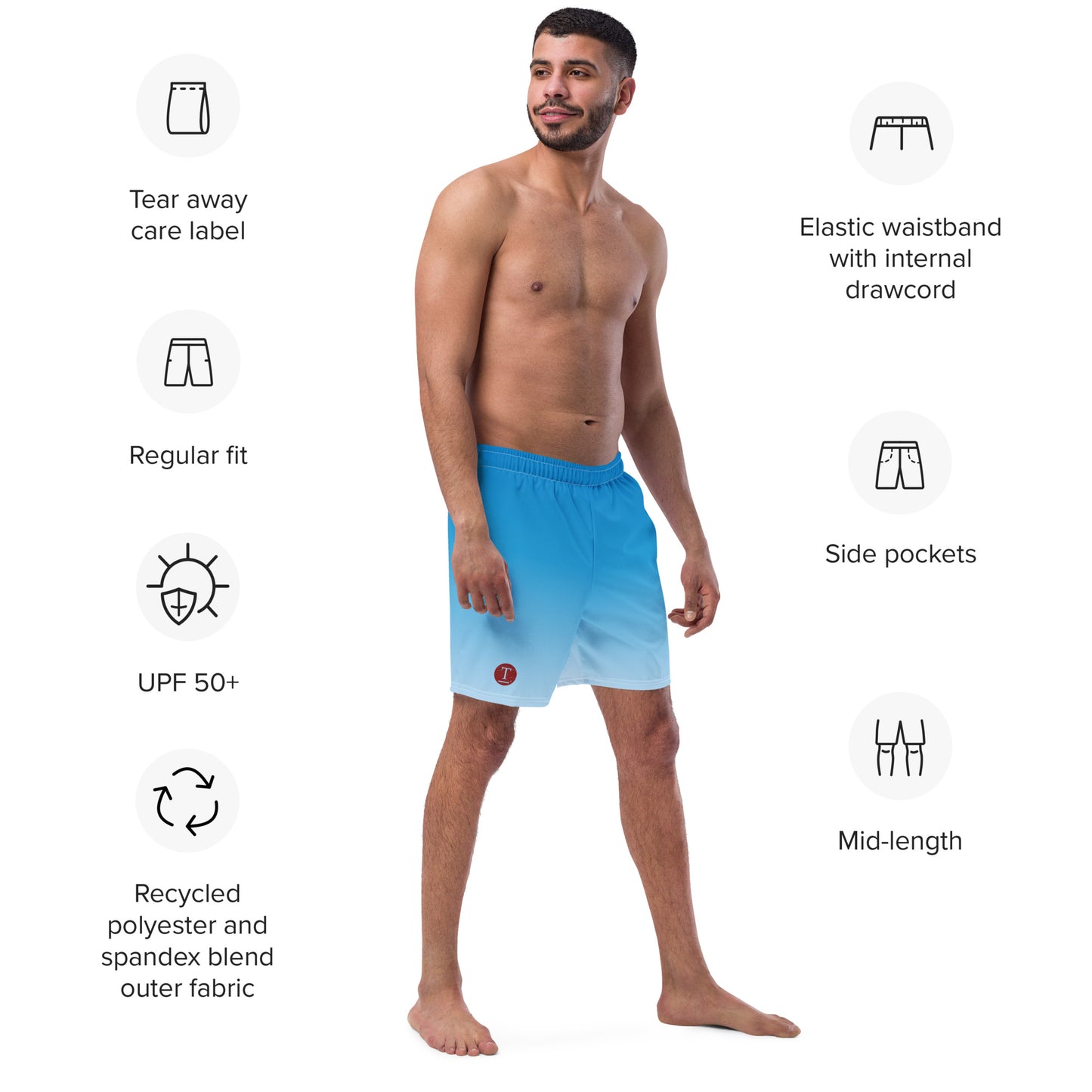 Blue Sky Swim Trunks