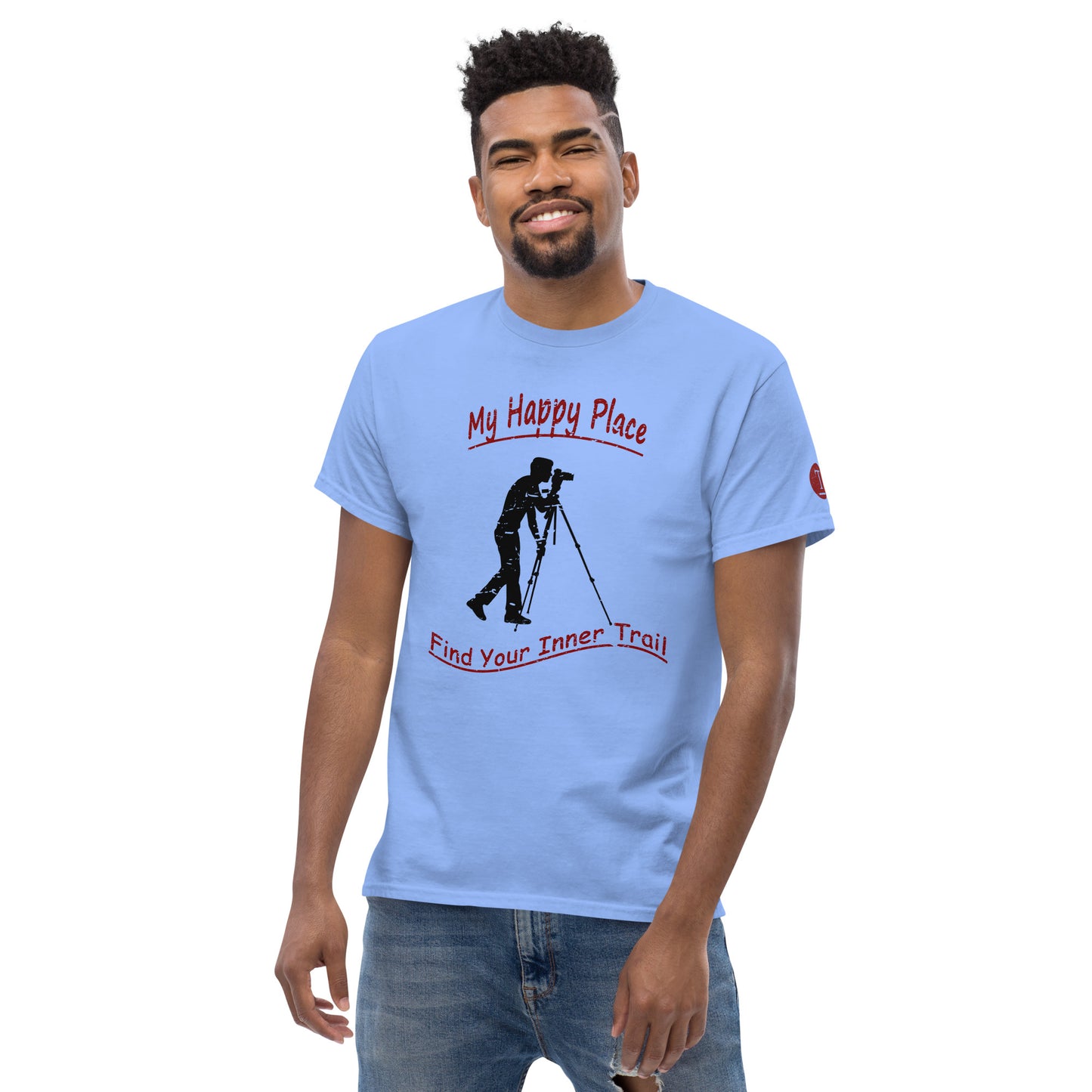 Photographer With Tripod - Distressed Look