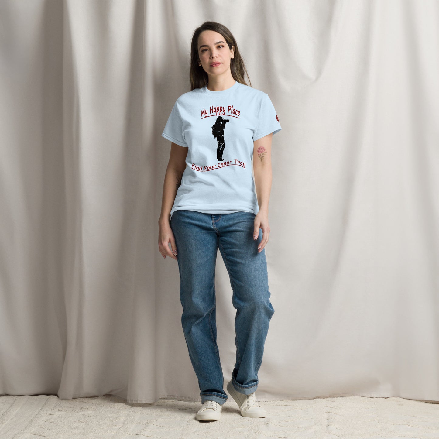 Woman Photographer Standing - Distressed Look