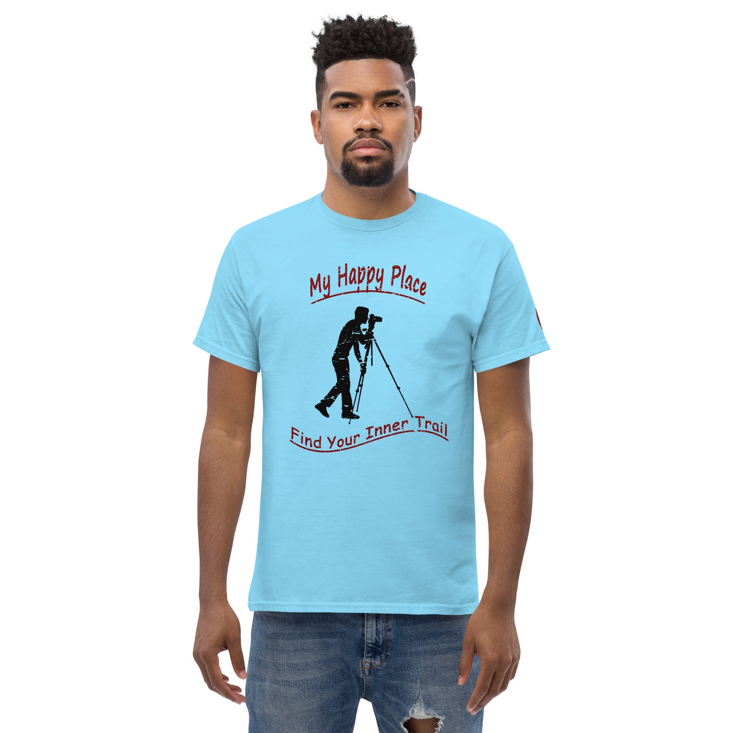 Photographer With Tripod - Distressed Look