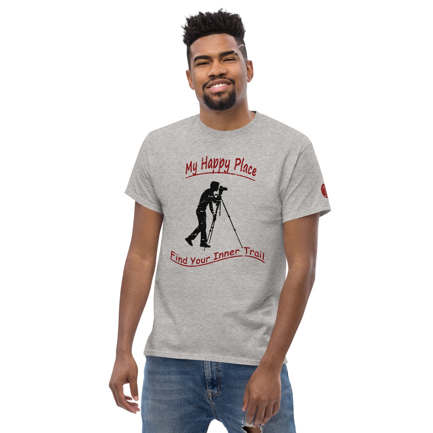 Photographer With Tripod - Distressed Look